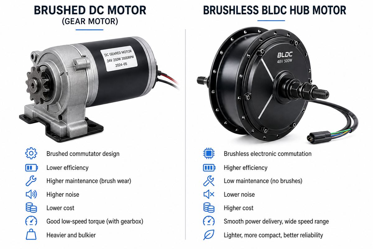 مقایسه موتور DC و BLDC