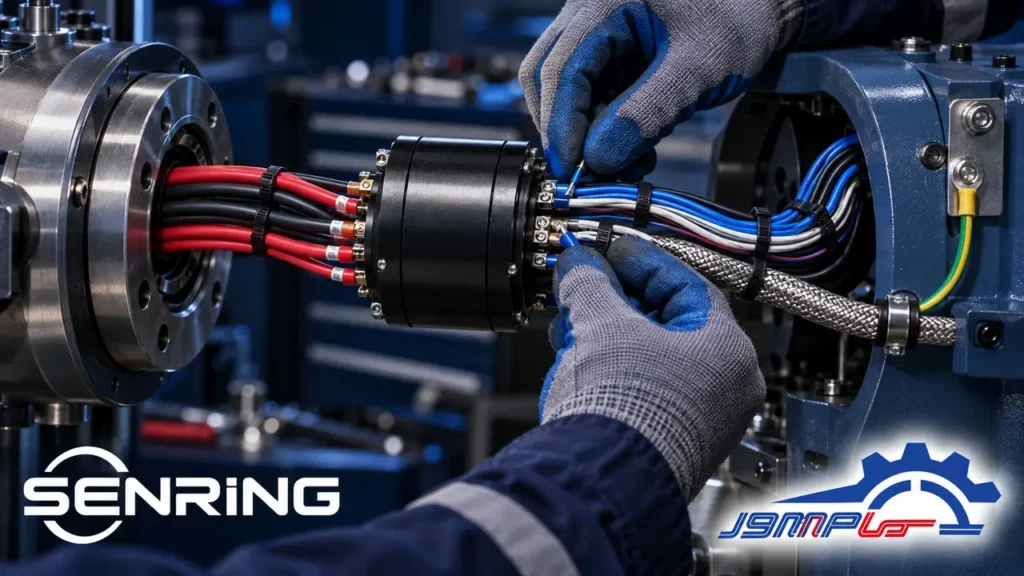 نصب و سیم‌بندی اسلیپ‌رینگ SENRING در دستگاه صنعتی